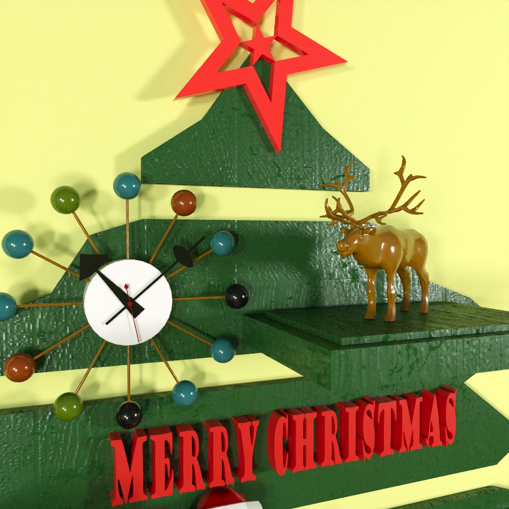 Christmas Tree Bookshelves by EA09studio 3DOcean